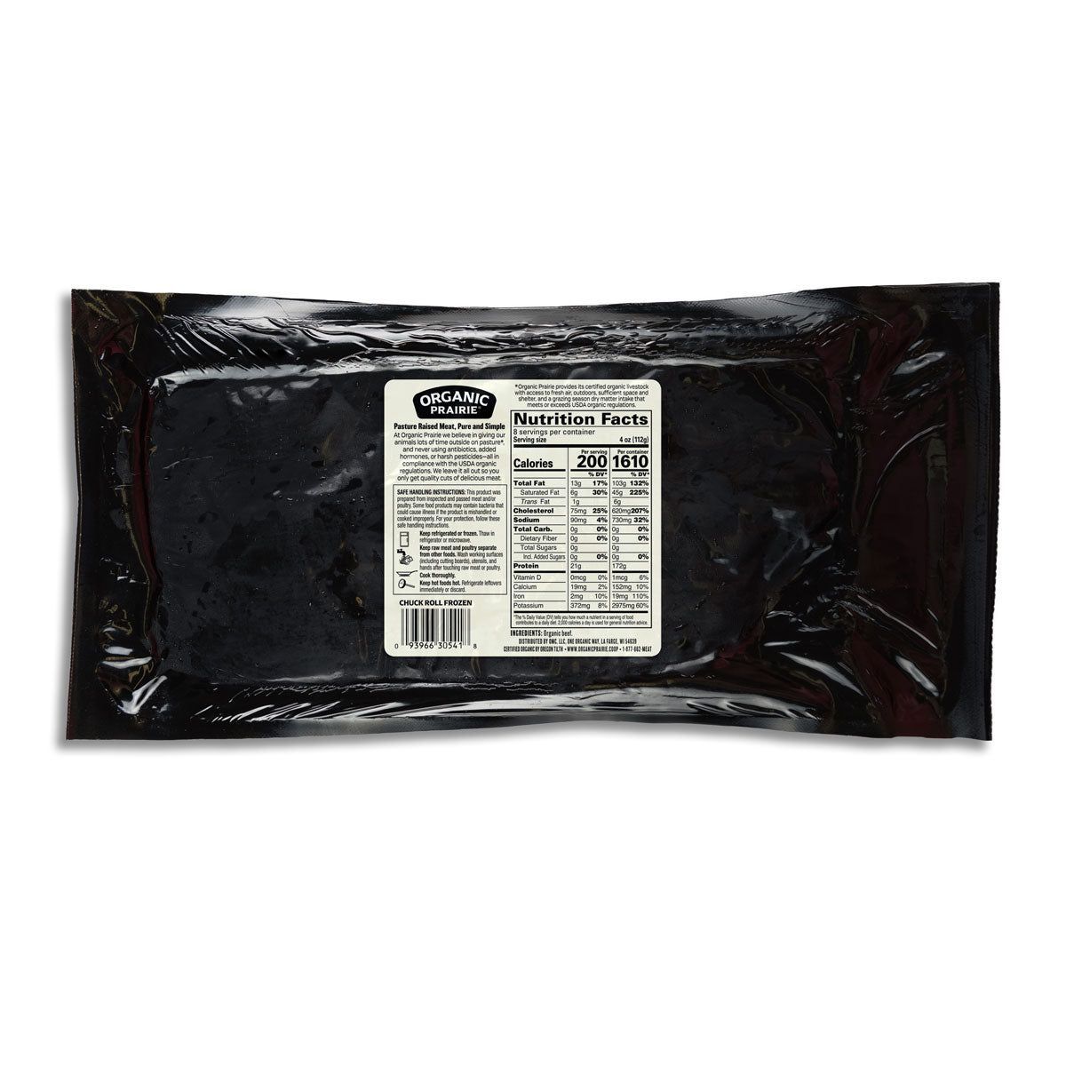 Organic Prairie Beef Chuck Roast, 2.02 Pound -- 4 Per Case