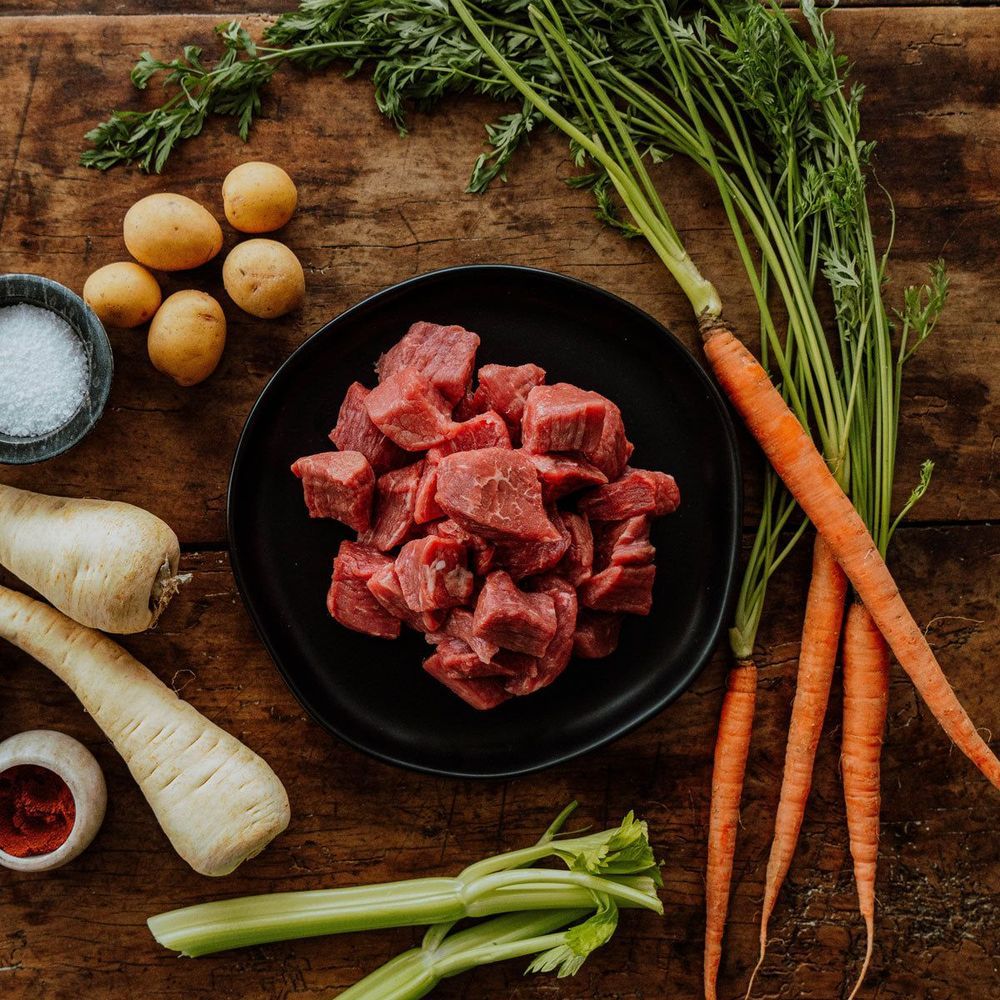 Organic Prairie Diced Beef Stew Meat, 1.02 Pound -- 8 Per Case