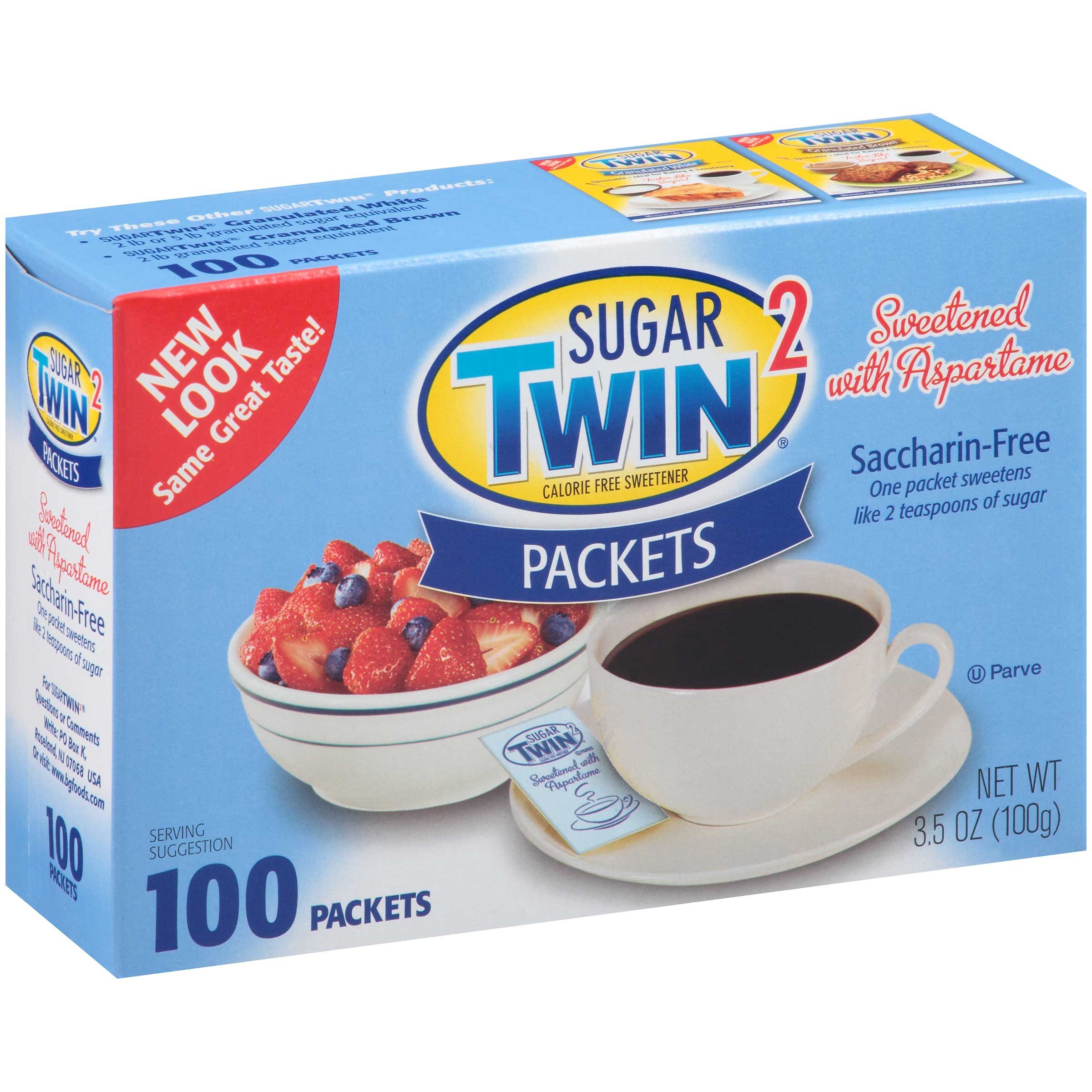 Sugar Twin Sweetener Packet, 100 Count -- 12 Per Case