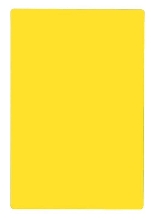 Tablecraft Polyethylene Yellow Rectangular Cutting Board, 20 X 15 X 0.5 Inch