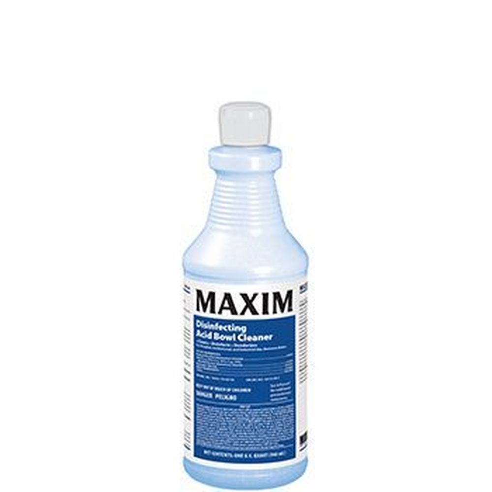 Maxim Rb320 Disinfect Acid Bowl Cleaner, 1 Quart -- 12 Per Case