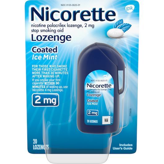 Nicorette Coated Ice Mint 2mg Lozenge, 20 Count -- 6 Per Case