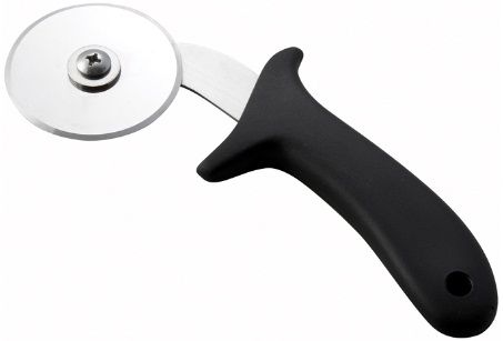 Winco Polypropylene Black Handle Pizza Cutter, 2 1/2 Inch Dia Blade