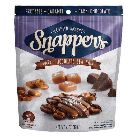 Snappers Dark Chocolate Sea Salt Pretzel Crisps, 6 Ounce -- 10 Per Case