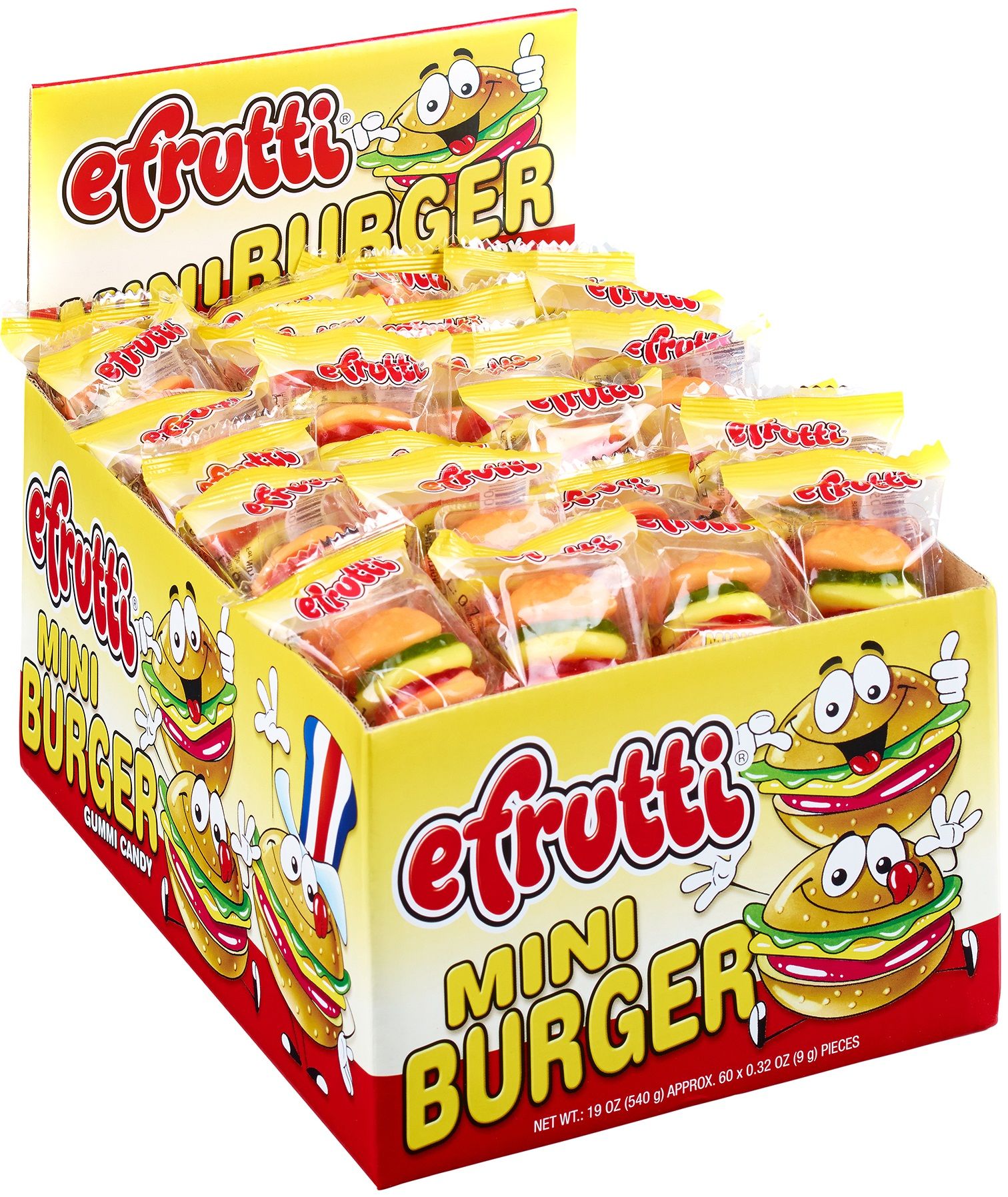 Efrutti Mini Burger Gummy Candy, 0.32 Ounce -- 480 Per Case