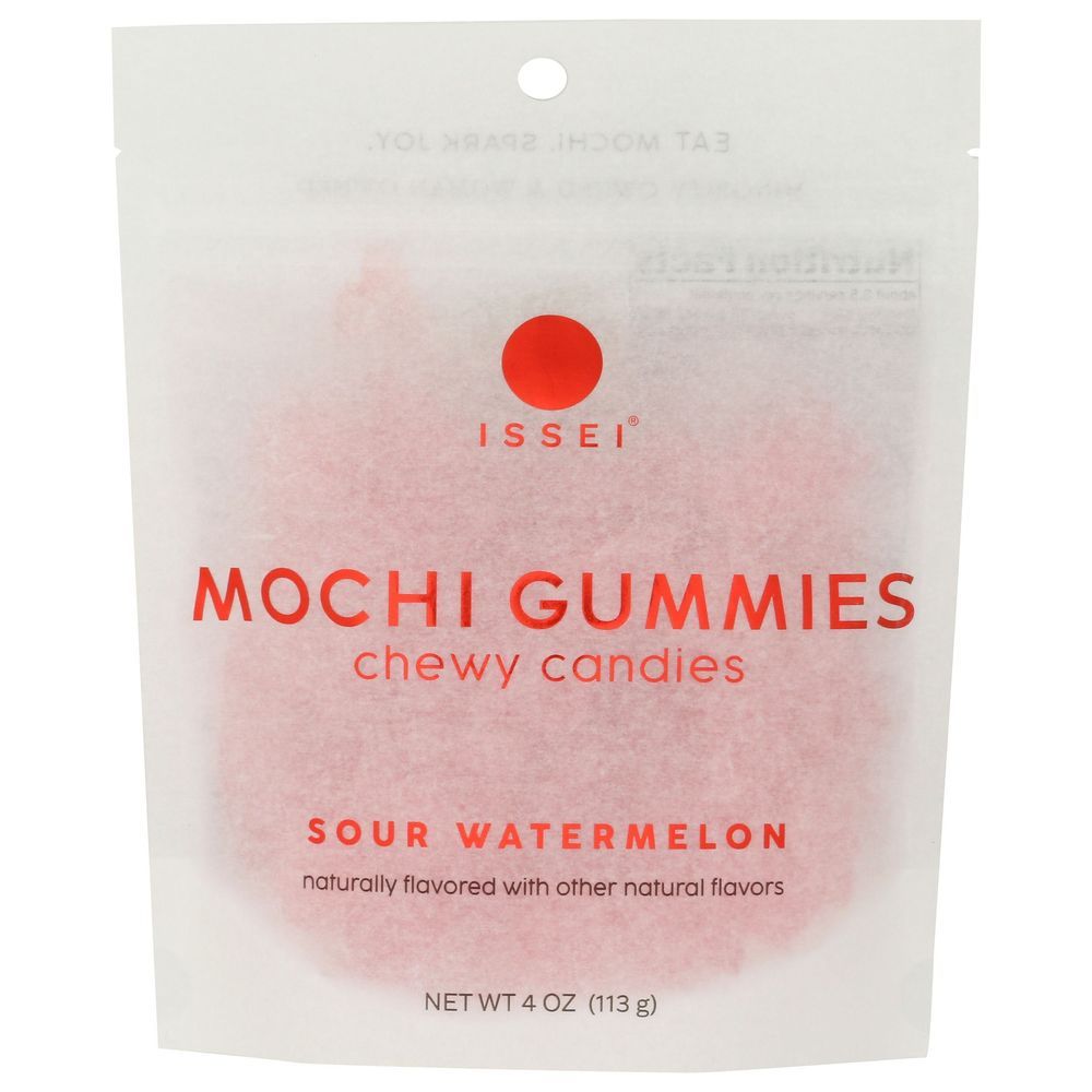 Issei Sour Watermelon Mochi Gummies, 4 Ounce -- 8 Per Case