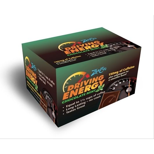 Zenevo Driving Energy Chocolate Mint, 0.35 Ounce -- 600 Per Case