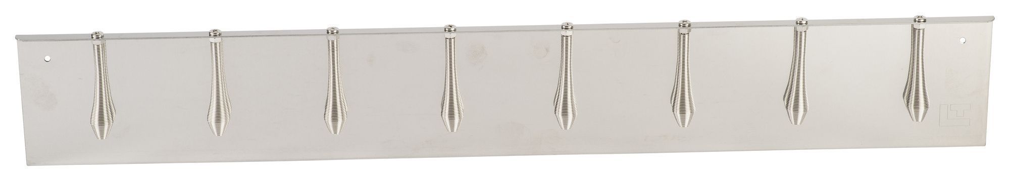 Louis Tellier Stainless Steel 62.5 Cm Check Holder With 8 Springs, 25 X 3.9 X 0.8 Inch