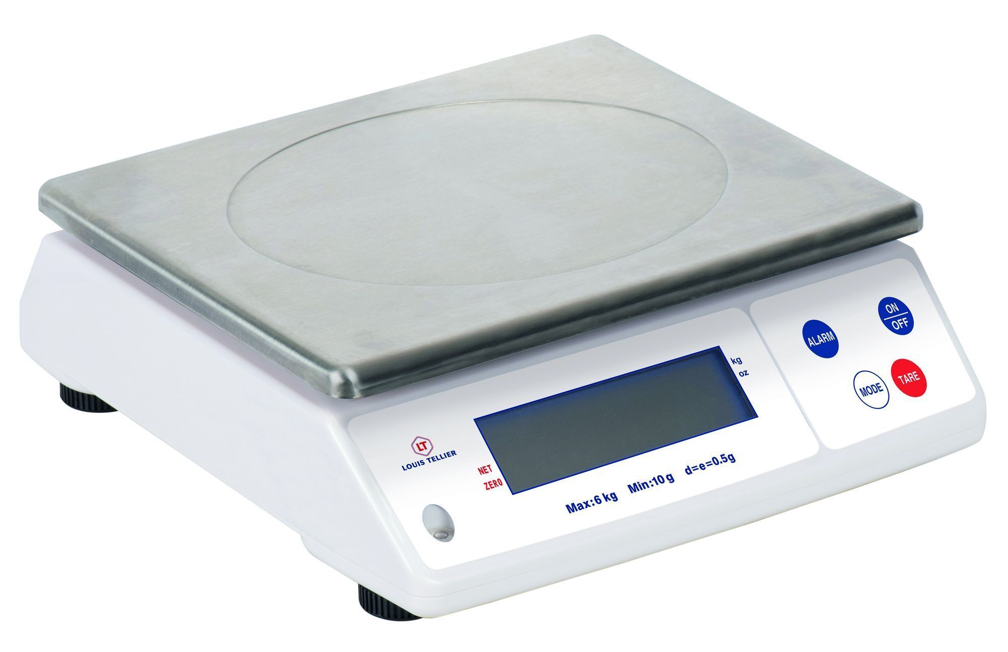 Louis Tellier 12 Kg Electronic Scale With Battery And Adapter, 11.81 X 12.2 X 4.72 Inch