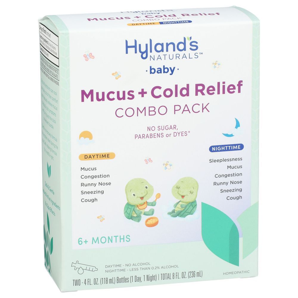 Hyland's Naturals Baby Day And Night Mucus Plus Cold Relief Combo Pack, 8 Fluid Ounce