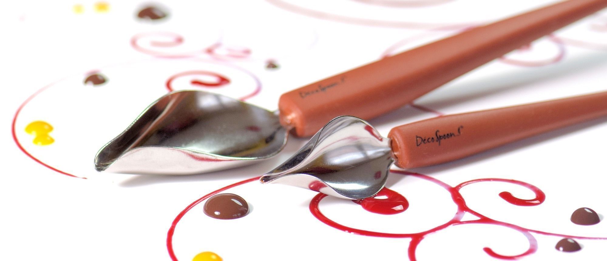 Louis Tellier Stainless Steel Decoration Spoon With Silicone Handle, 9.6 X 3 X 1.2 Inch