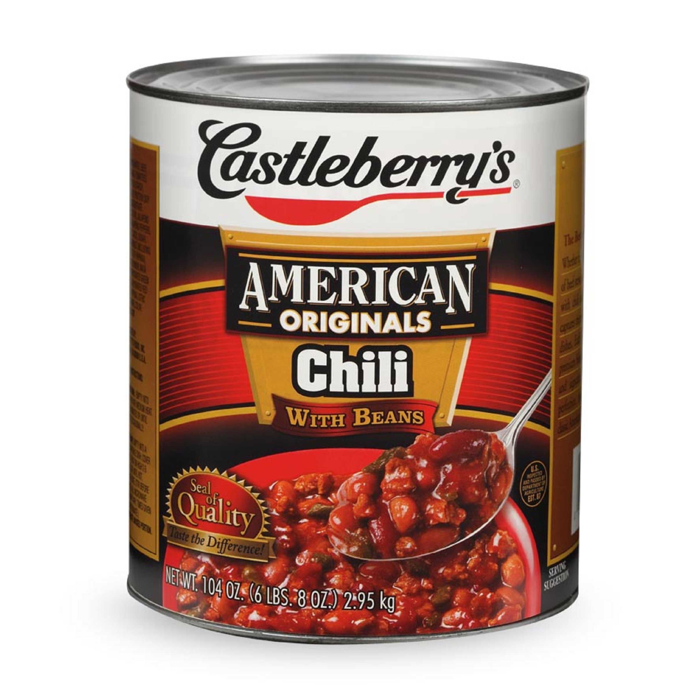 Castleberry's Chili With Beans, No. 10 Can -- 6 Per Case