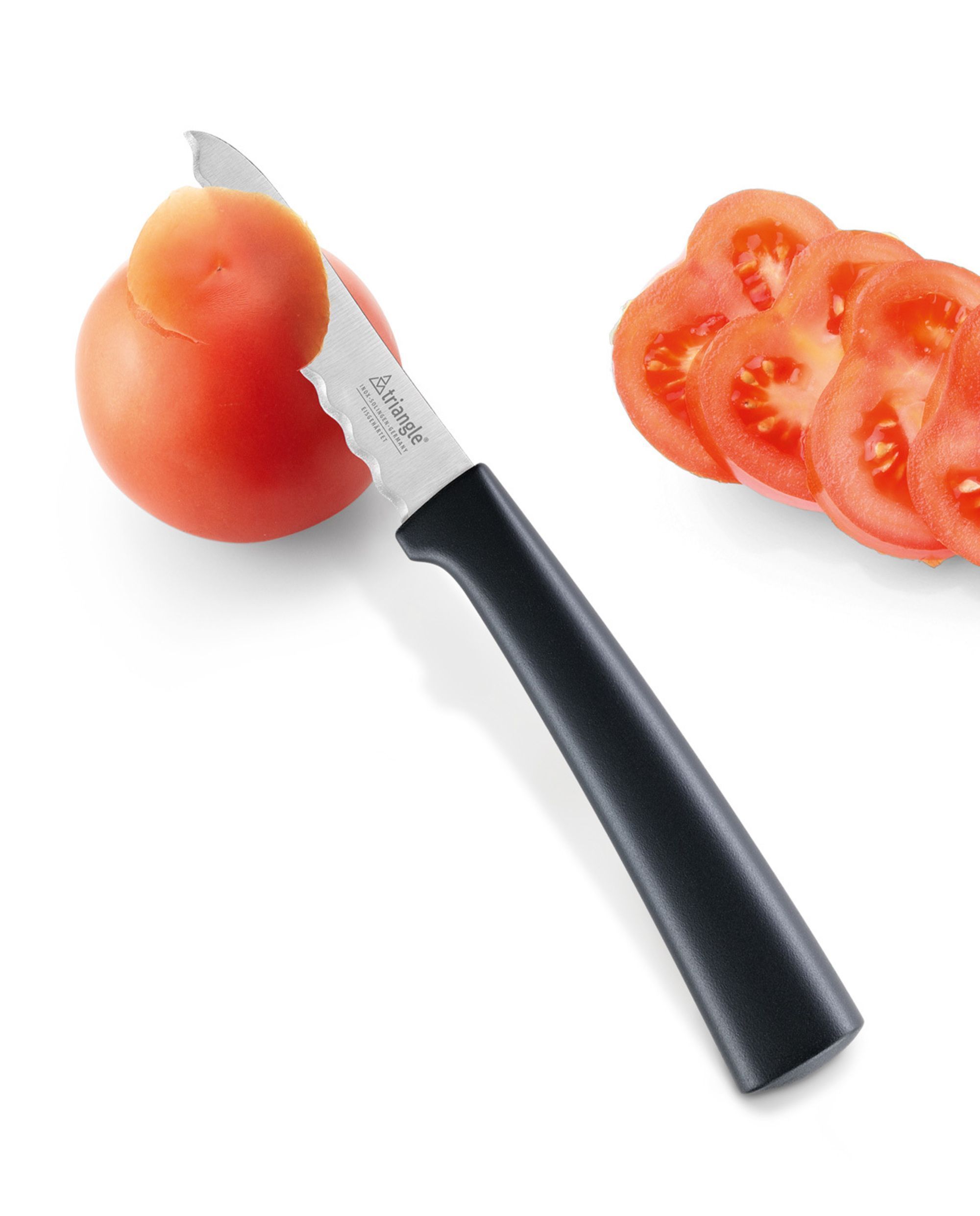 Triangle Stainless Steel Waved Serrated Tomato Knife, 3.93 Inch