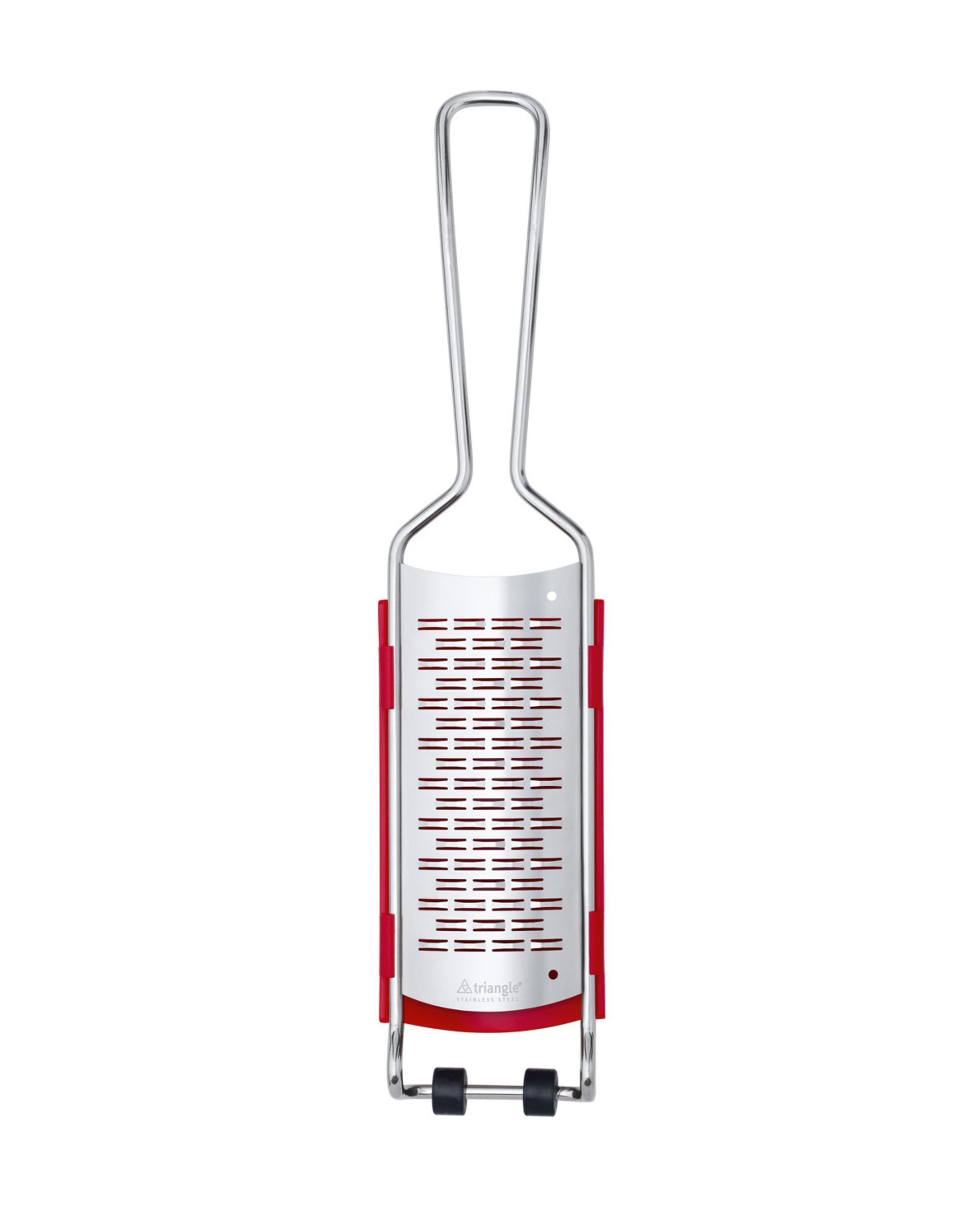 Triangle Harded Stainless Steel 2 Way Grater With Catcher, 12.79 X 2.75 X 0.98 Inch