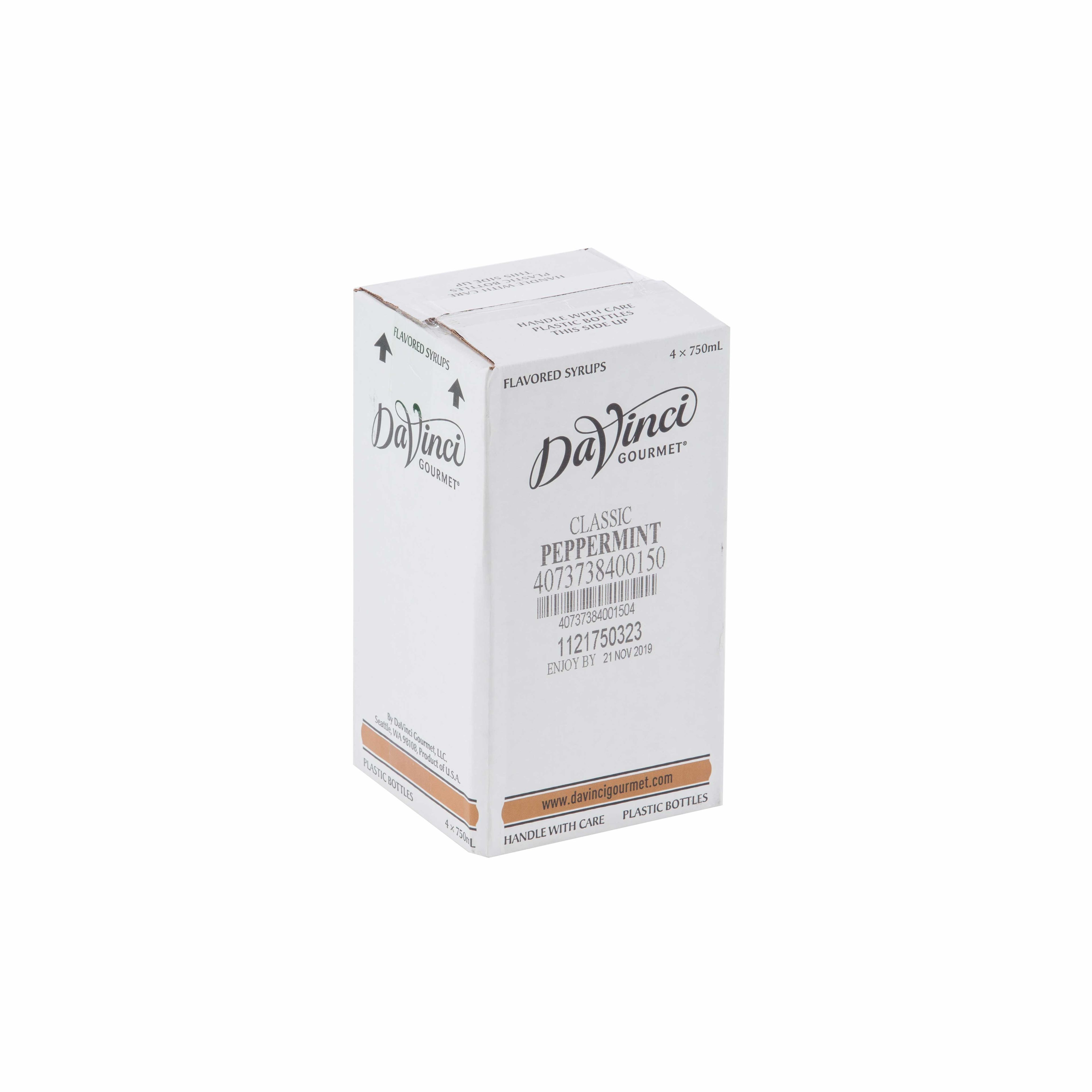 Davinci Gourmet Peppermint Flavored Syrup, 750 Ml -- 4 Per Case