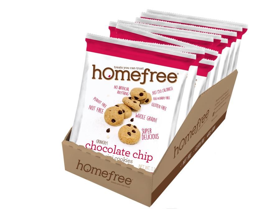 Homefree Gluten Free Chocolate Chip Mini Cookie, 1.1 Ounce -- 10 Per Case