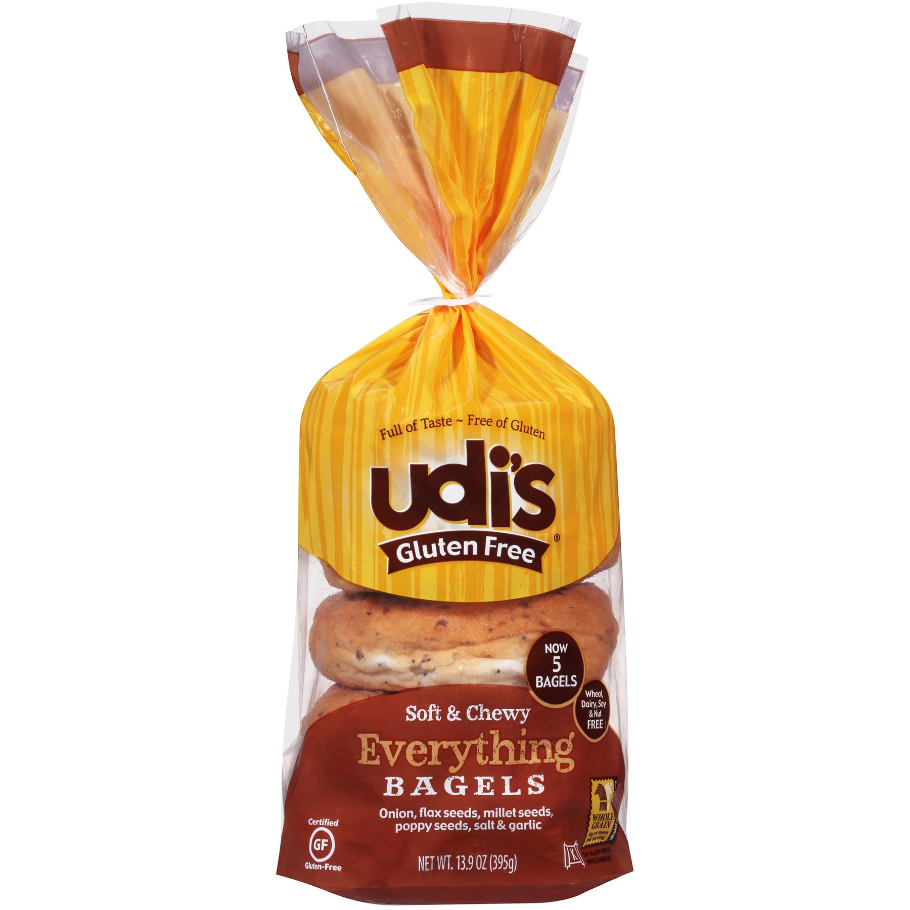 Udi's Everything Inside Bagel, 14 Ounce -- 8 Per Case