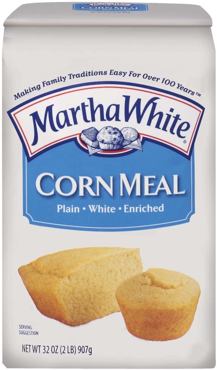Martha White Plain Enriched White Corn Meal, 32 Ounce -- 12 Per Case