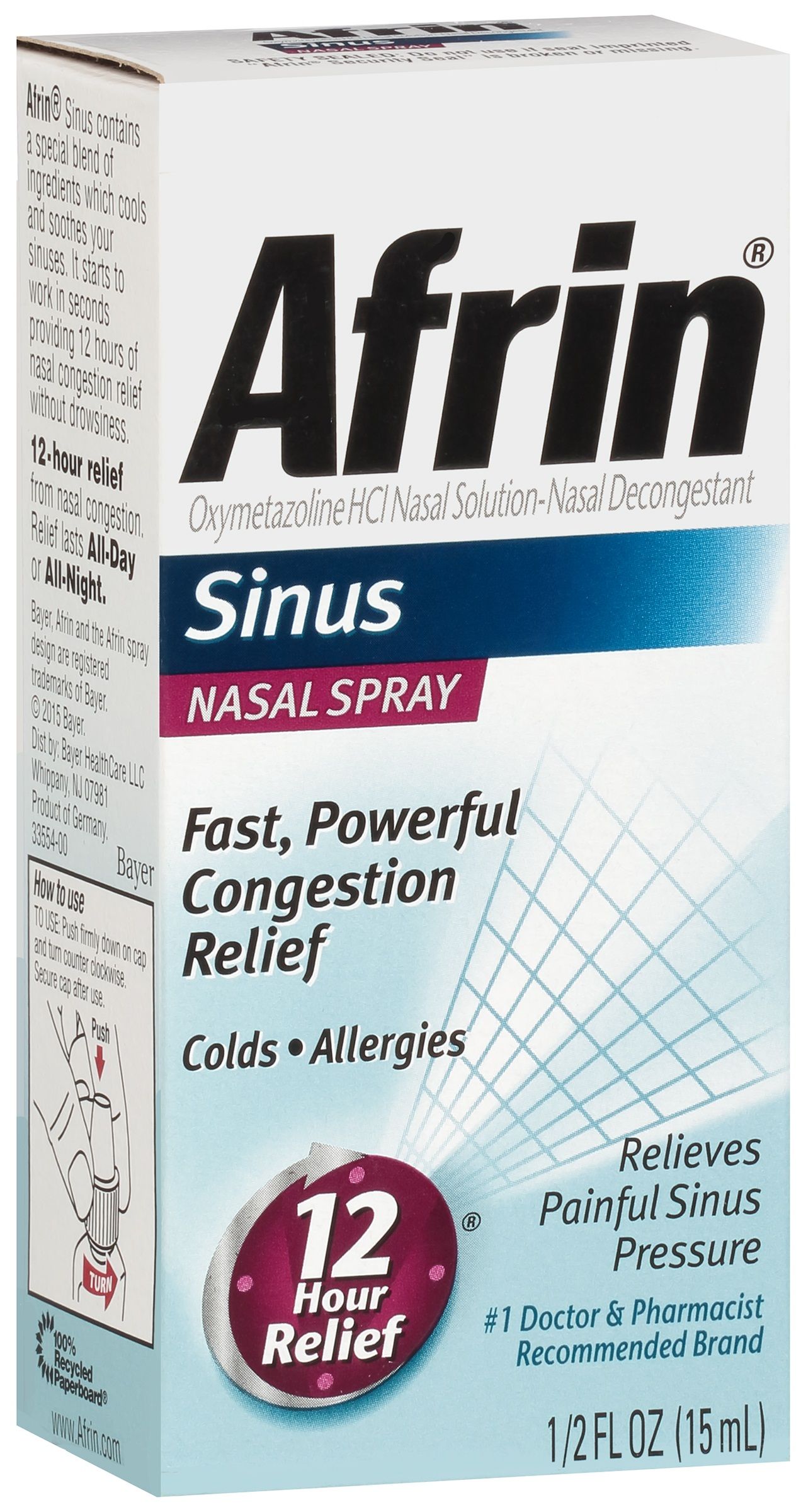 Afrin 12 Hour Allergy Sinus Spray, 15 Ml -- 36 Per Case