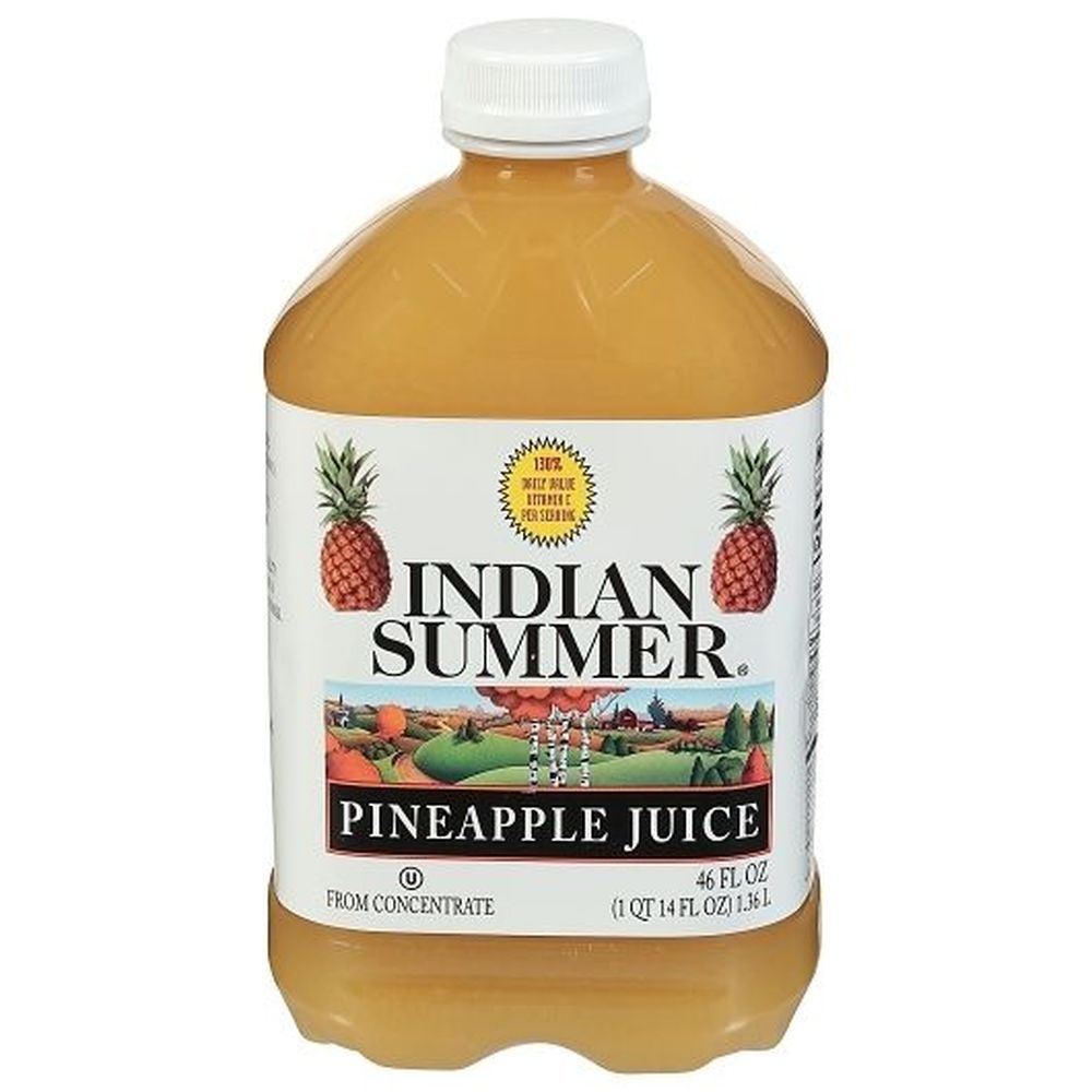 Indian Summer Pineapple Juice, 46 Fluid Ounce -- 12 Per Case