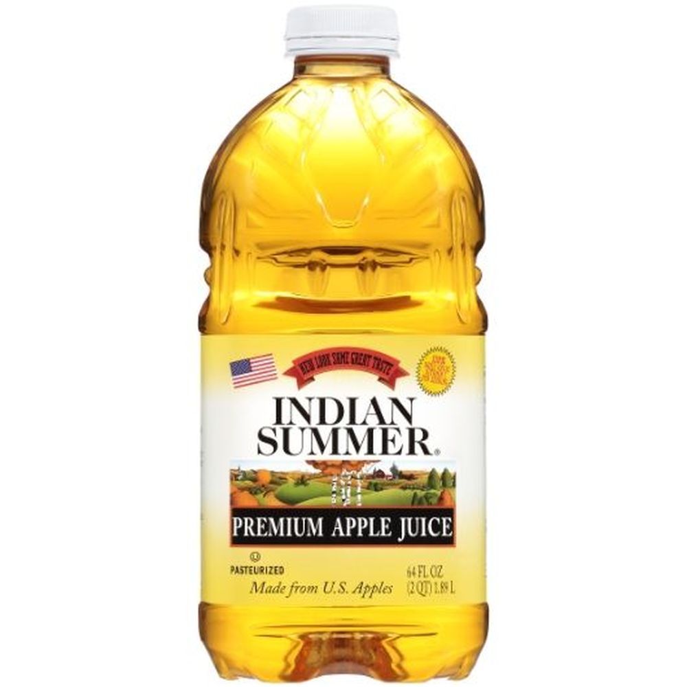 Indian Summer Apple Juice With Vitamin C, 64 Fluid Ounce -- 8 Per Case