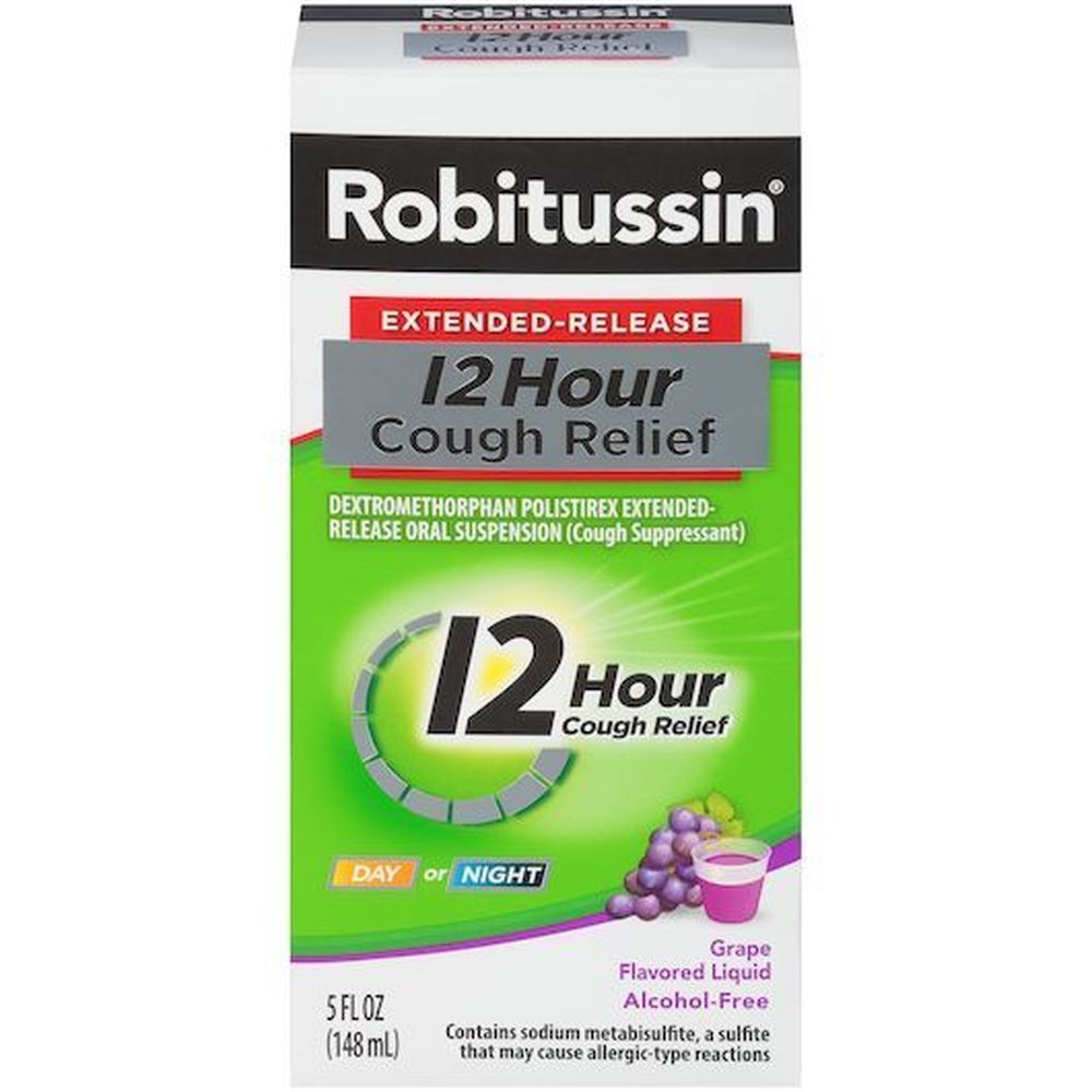 Robitussin 12 Hour Grape Flavor Cough Relief, 5 Fluid Ounce -- 24 Per Case