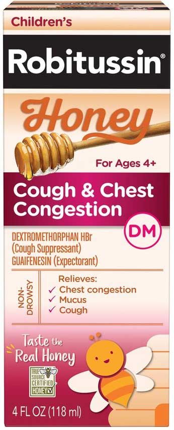 Children's Robitussin Honey Cough And Chest Congestion Relief, 4 Fluid Ounce -- 24 Per Case