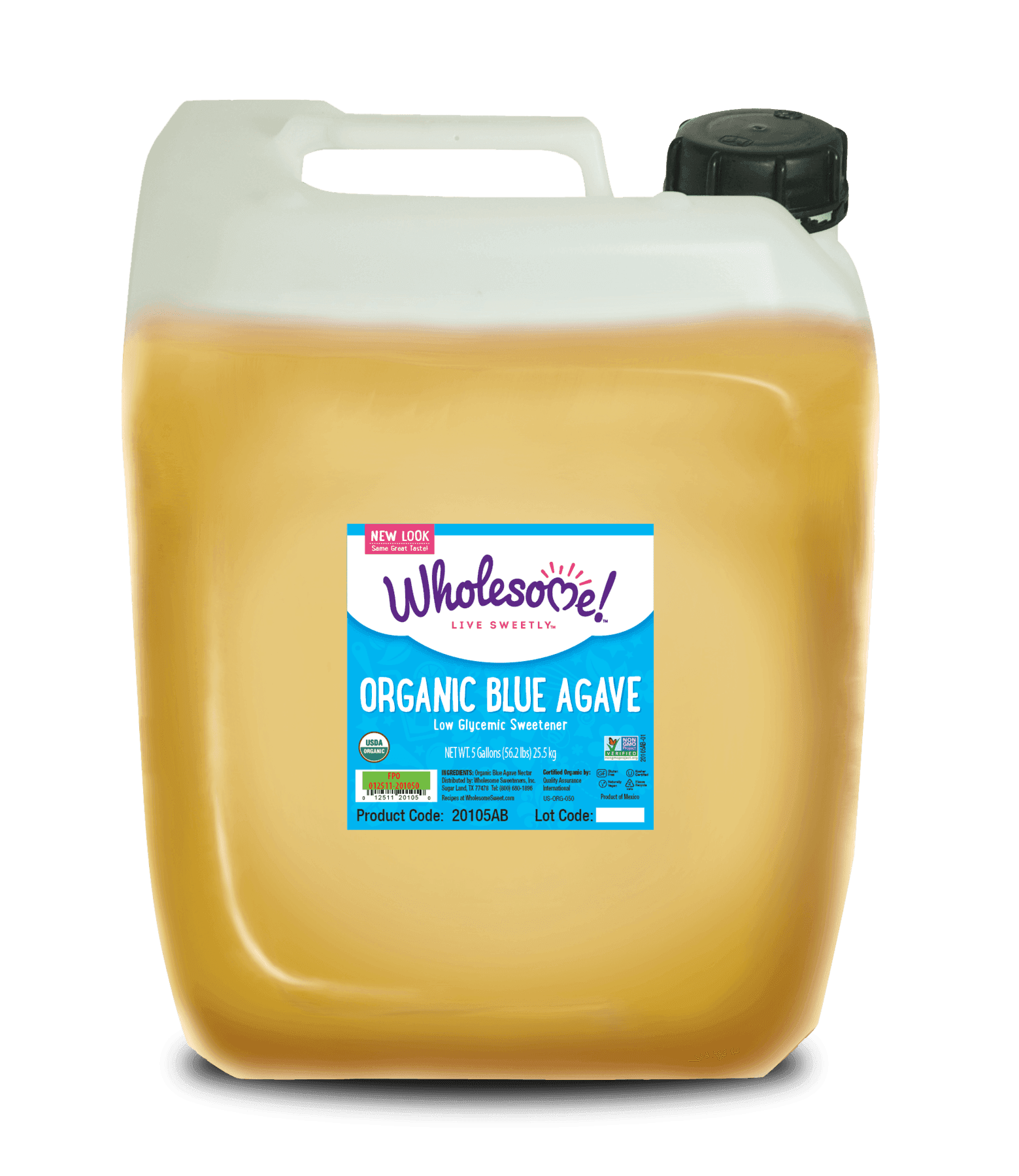 Wholesome Sweeteners Organic Blue Agave, Sweetener, 5 Ga