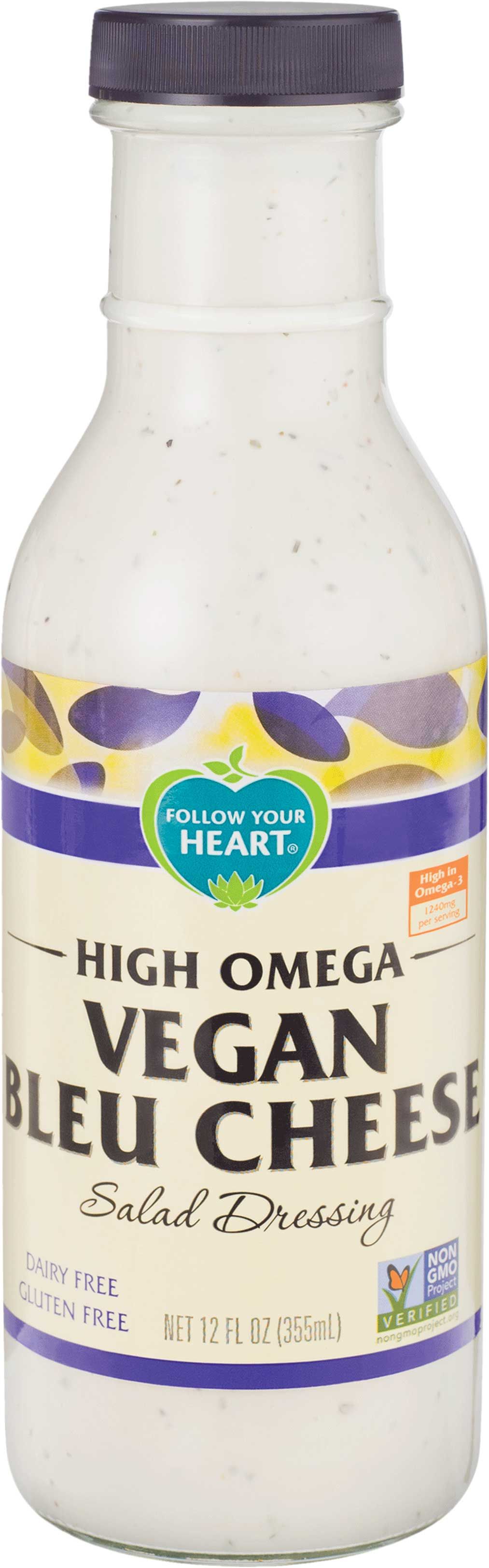 Follow Your Heart High Omega Vegan Bleu Cheese Salad Dressing, 12 Ounce -- 6 Per Case