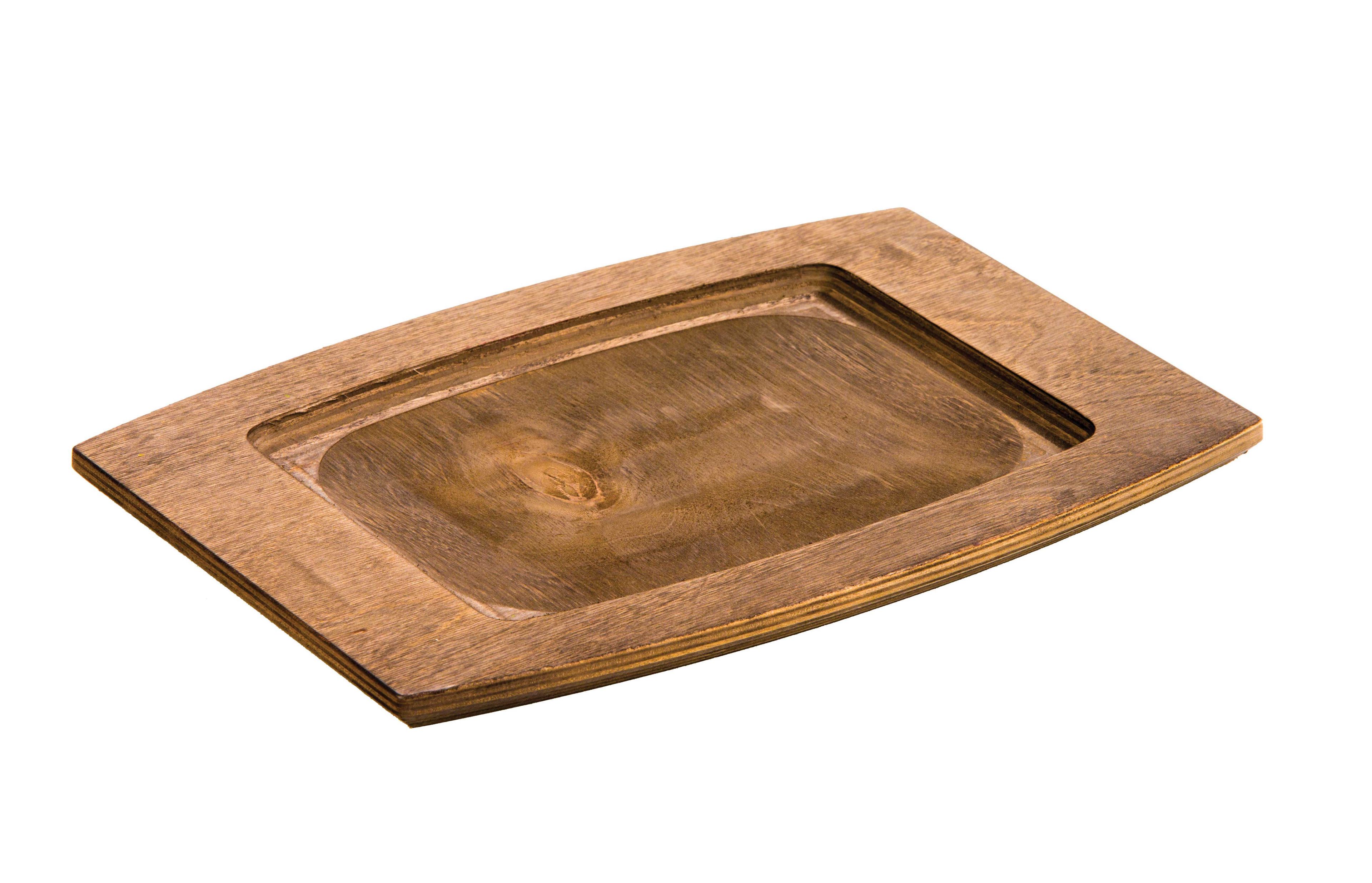 Lodge Walnut Stain Rectangular Wood Underliner, 13.88 X 9.75 Inch -- 6 Per Case