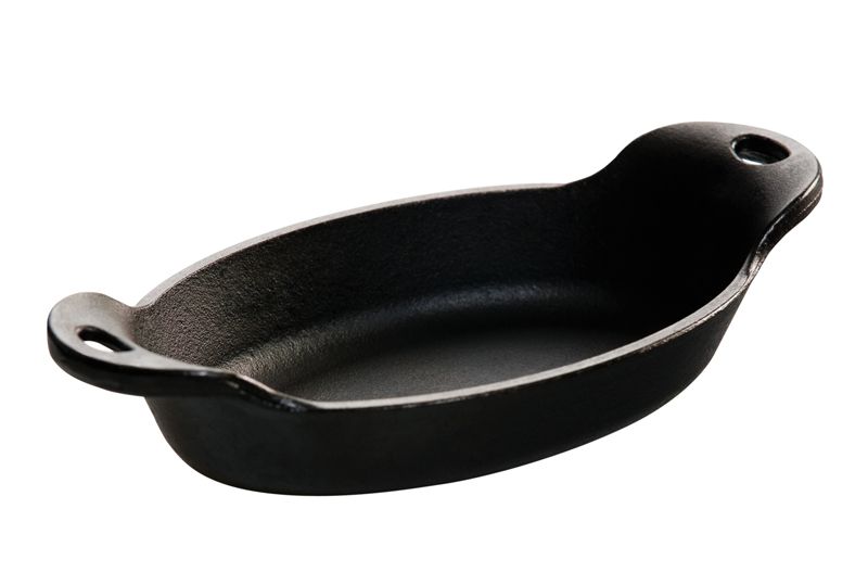 Lodge Heat Treated Cast Iron Oval Mini Server, 9 Ounce -- 6 Per Case
