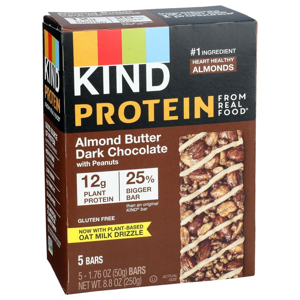 Kind Almond Butter Dark Chocolate With Peanuts Protein Bar, 1.76 Ounce -- 30 Per Case