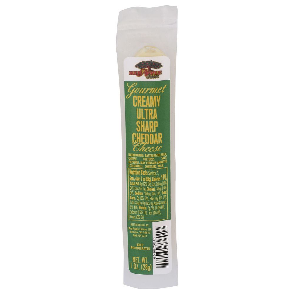 Red Apple Cheese Creamy Ultra Sharp Cheddar Cheese Stick, 1 Ounce -- 48 Per Case