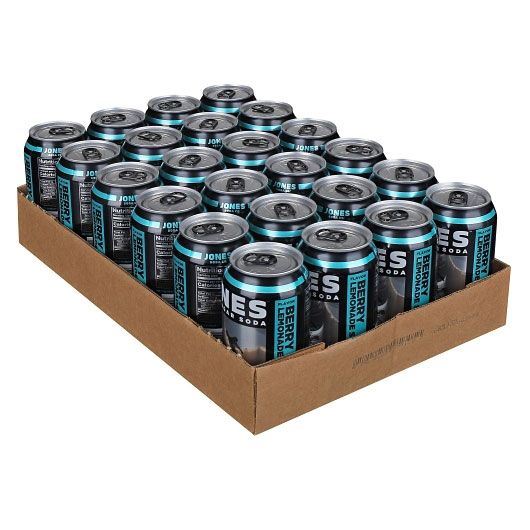 Jones Berry Lemonade Pure Cane Sugar Soda, 12 Fluid Ounce -- 24 Per Case