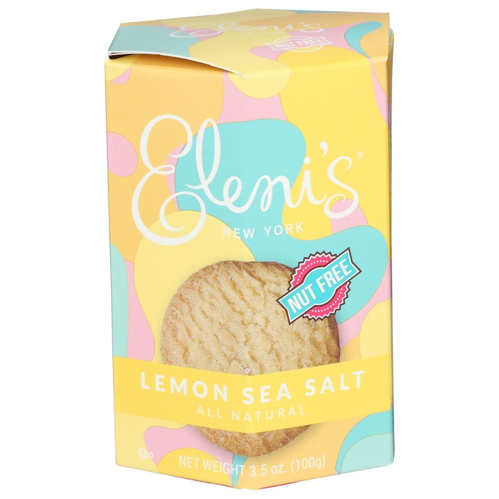 Elenis Lemon Sea Salt Cookies, 3.5 Ounce Box -- 6 Per Case