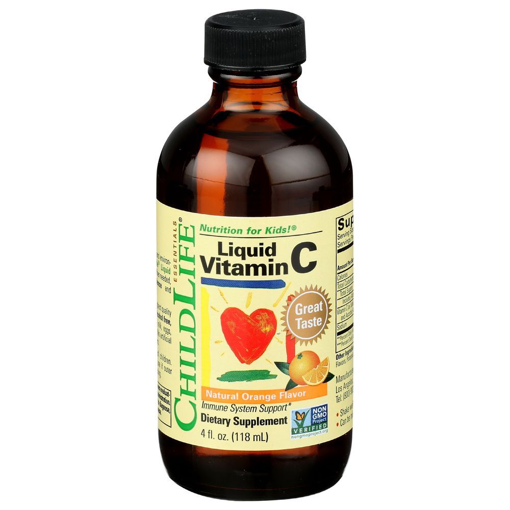 Childlife Essentials Natural Orange Flavor Vitamin C Liquid For Kids, 4 Fluid Ounce