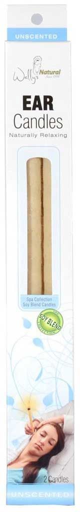 Wally's Natural Plain Soy Blend Paraffin Ear Candle, 2 Count -- 5 Per Case