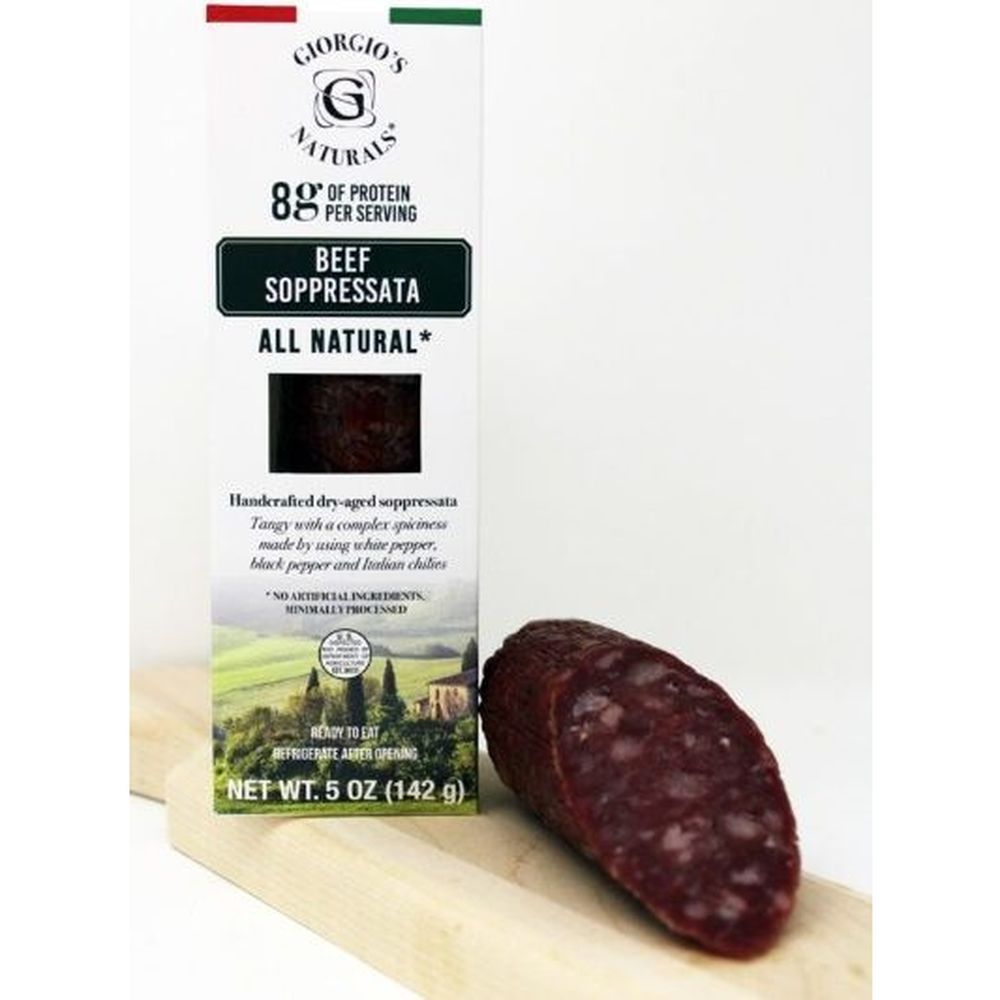 Giorgios Naturals Beef Soppressata Salami, 5 Ounce -- 12 Per Case