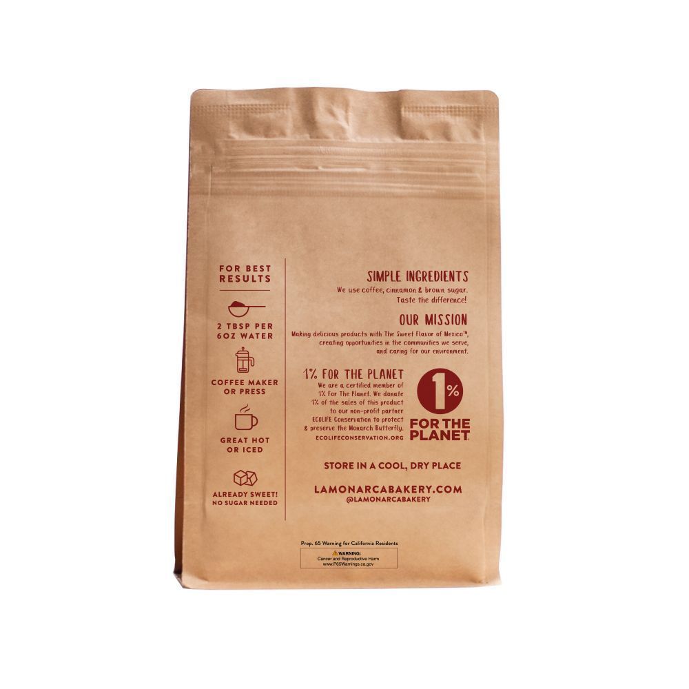 La Monarca Bakery Cafe De Olla Ground Coffee, 12 Ounce -- 6 Per Case
