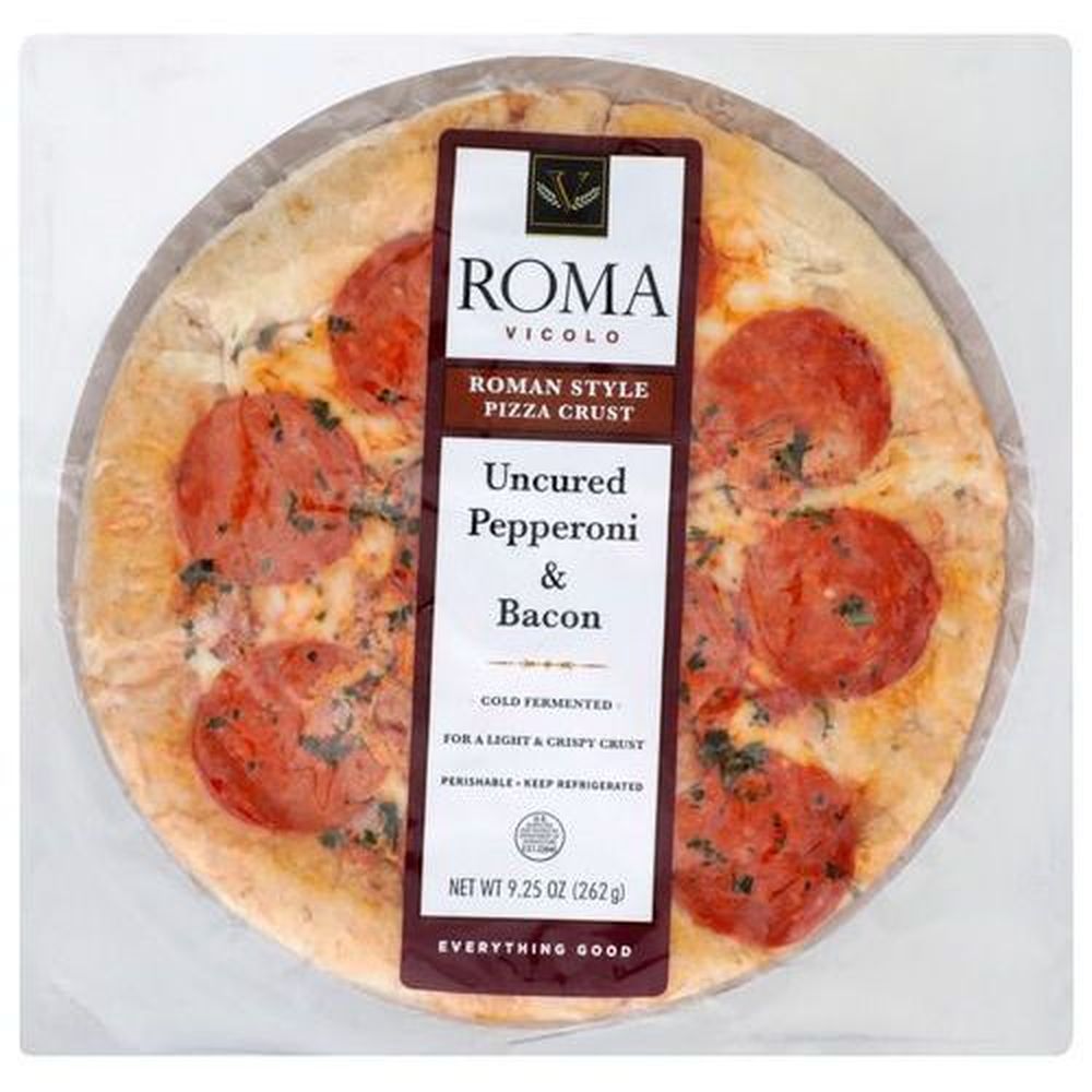 Roma Vicolo Uncured Pepperoni Bacon Pizza, 9.25 Ounce -- 14 Per Case