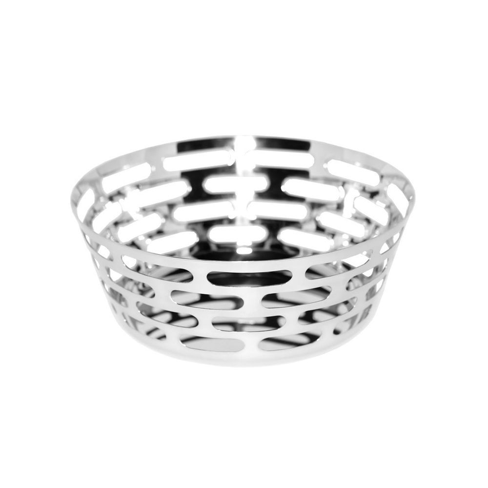 Service Ideas 18/8 Stainless Steel Polished Finish Round Mod18 Bread Basket, 9 Inch Width X 3.5 Inch Height
