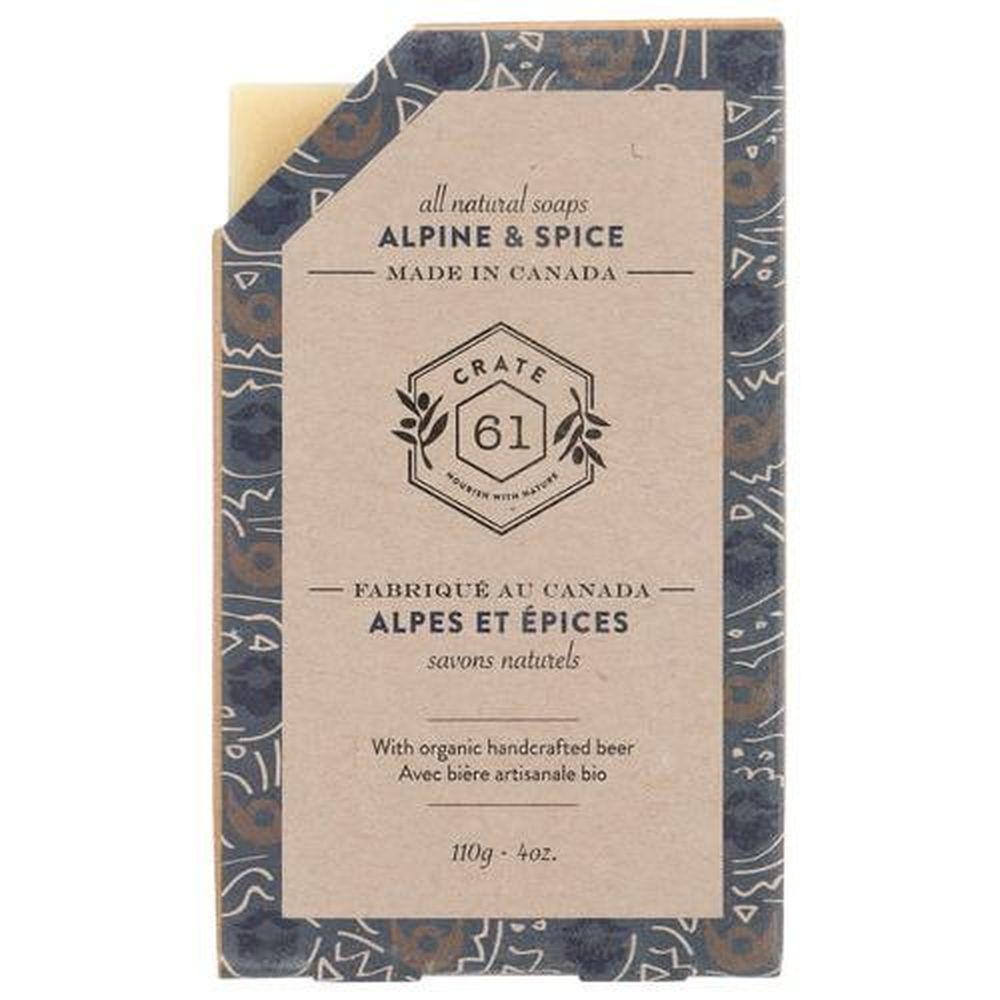 Crate 61 Alpine And Spice Soap Bar, 4 Ounce -- 8 Per Case