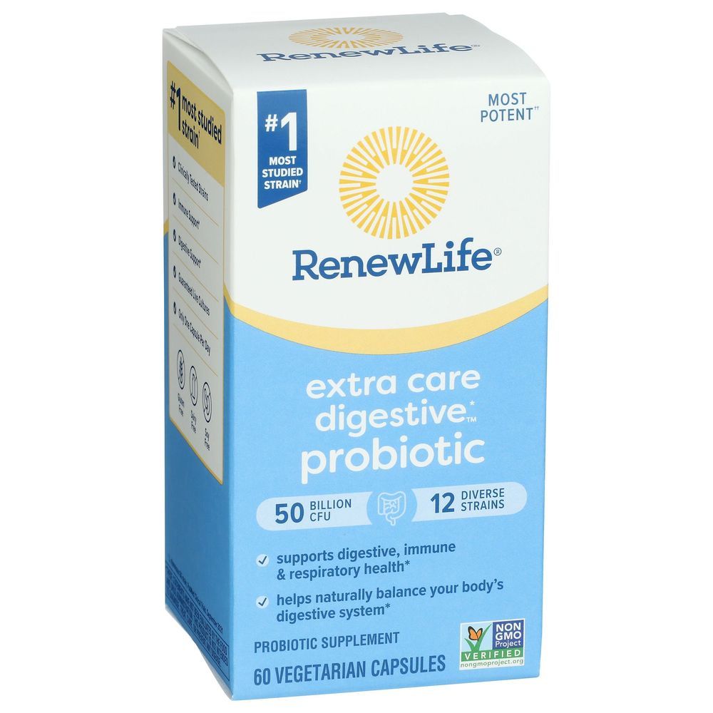 Renewlife Ultimate Flora Extra Care Probiotic Vegetarian Capsules, 60 Count -- 6 Per Case