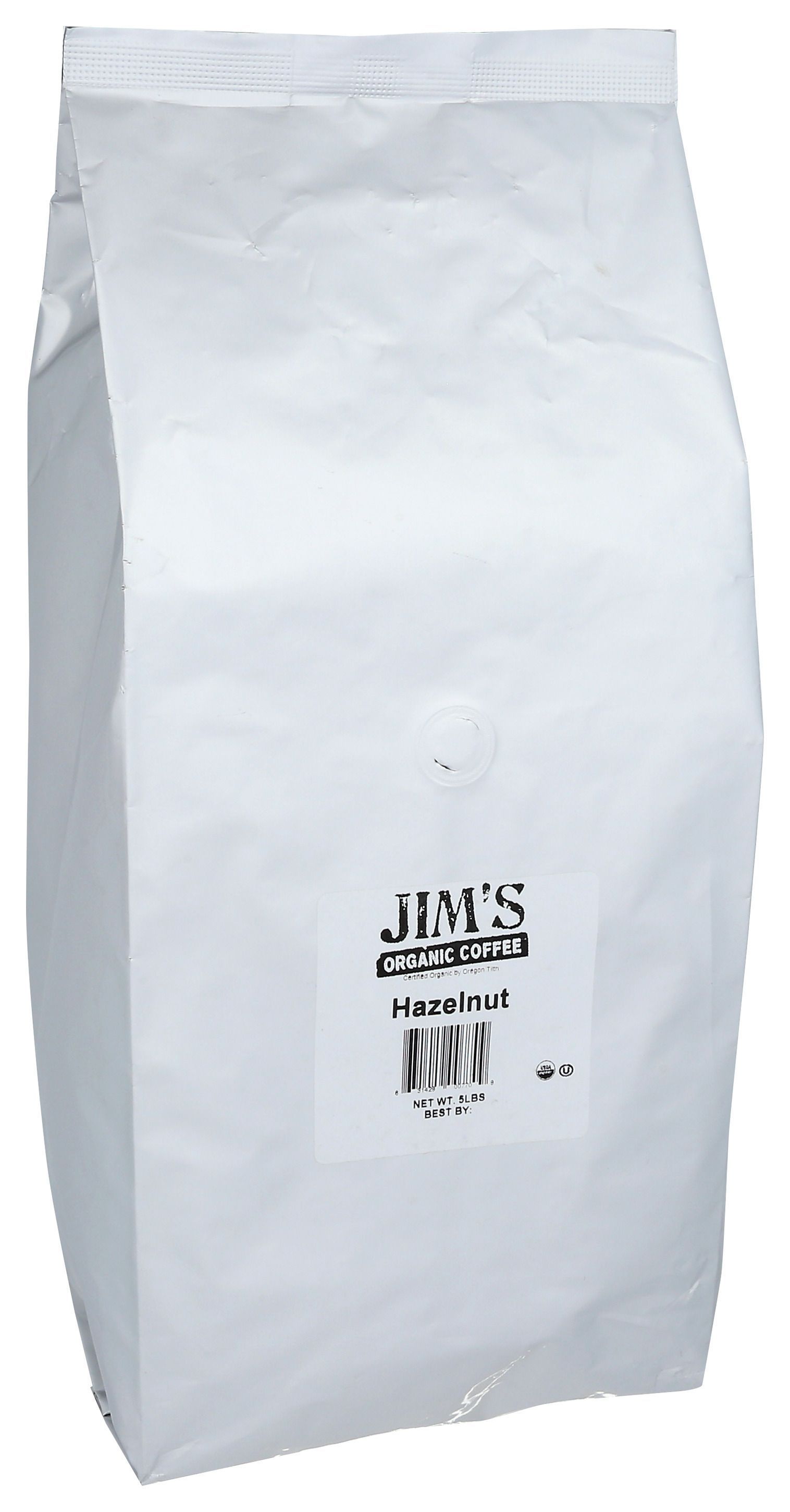 Jim's Organic Coffee Hazelnut Coffee, 5 Pound