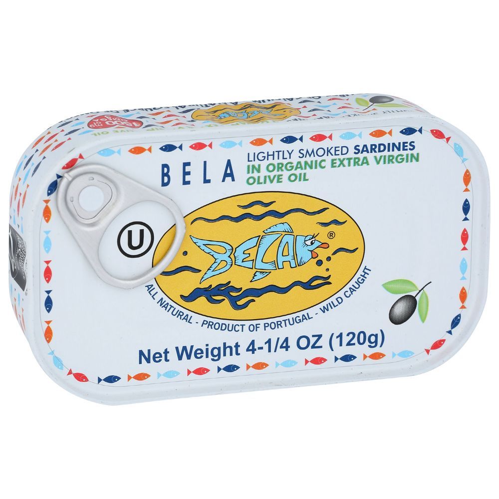 Bela Lightly Smoked Sardines In Organic Extra Virgin Olive Oil, 4.23 Ounce -- 12 Per Case