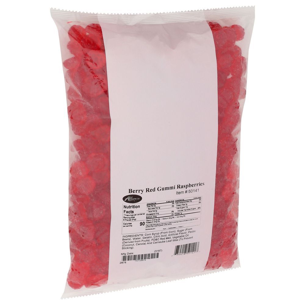 Albanese Berry Red Gummi Raspberries, 20 Pound