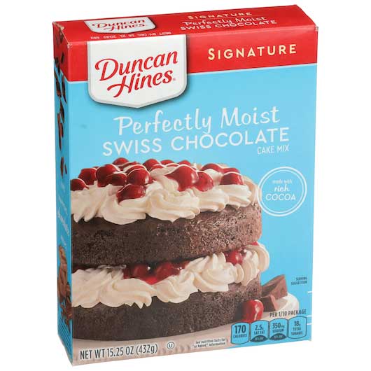 Duncan Hines Signature Swiss Chocolate Cake Mix, 15.25 Ounce -- 12 Per Case