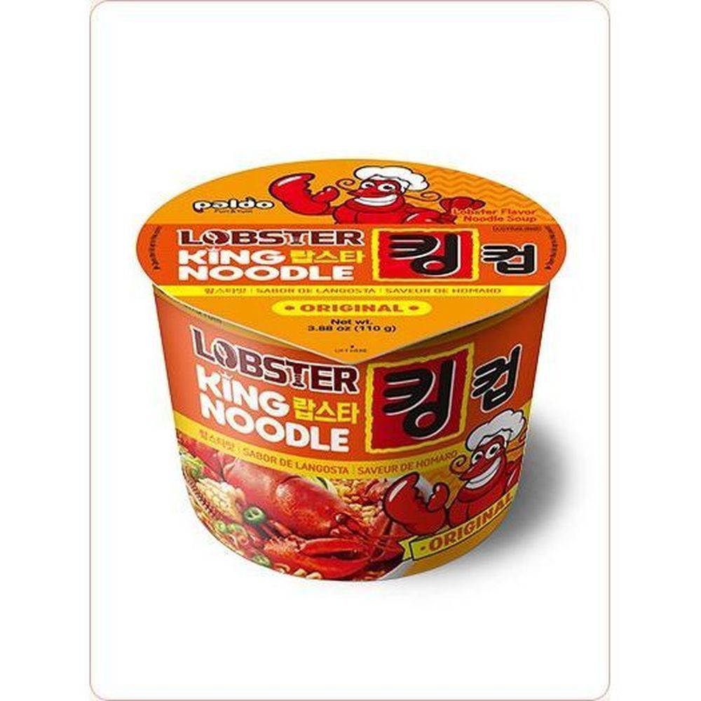Paldo Original Lobster Flavor King Noodle Soup, 3.88 Ounce Cup -- 6 Per Case