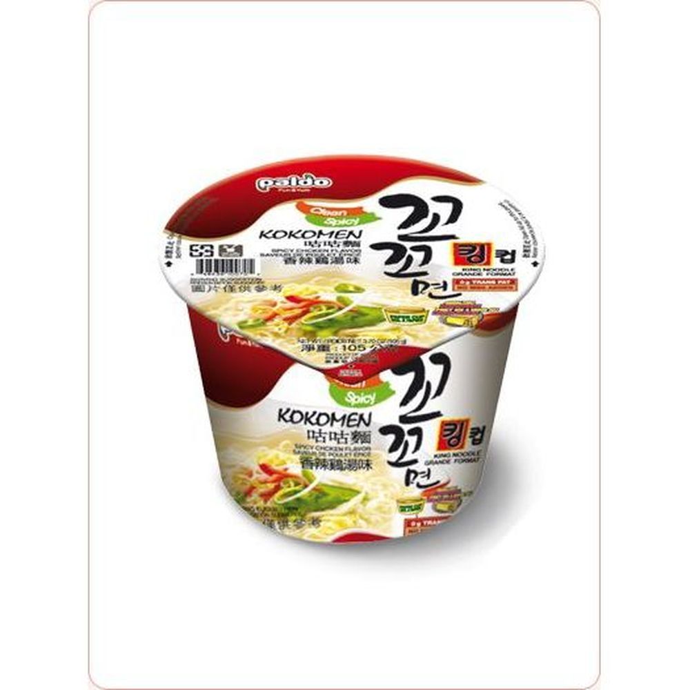 Paldo Kokomen Instant King Cup Chicken Noodle, 3.7 Ounce -- 6 Per Case