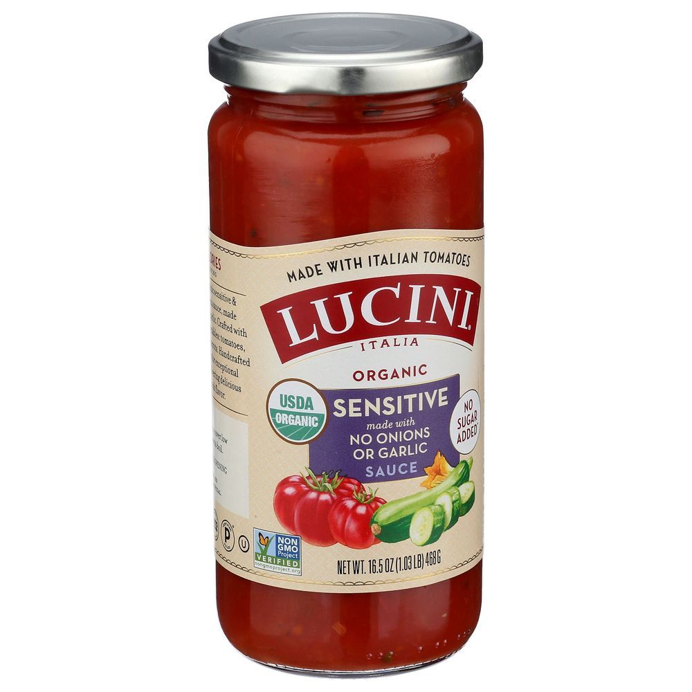 Lucini Italia Organic Sensitive Tomato Sauce, 16.5 Fluid Ounce -- 6 Per Case